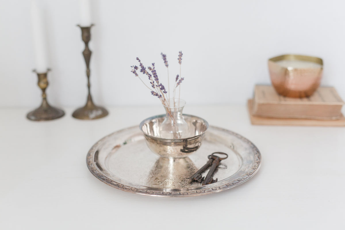 Vintage Oneida Silversmiths Chip and Dip Serving Tray