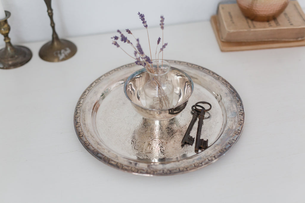 Vintage Oneida Silversmiths Chip and Dip Serving Tray