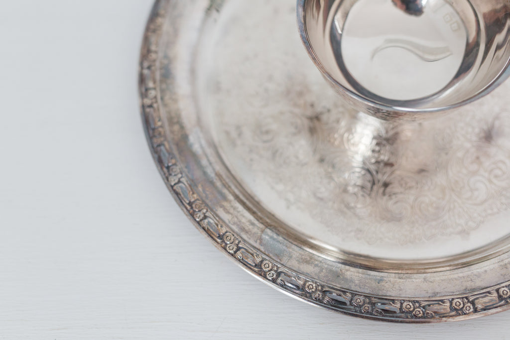 Vintage Oneida Silversmiths Chip and Dip Serving Tray
