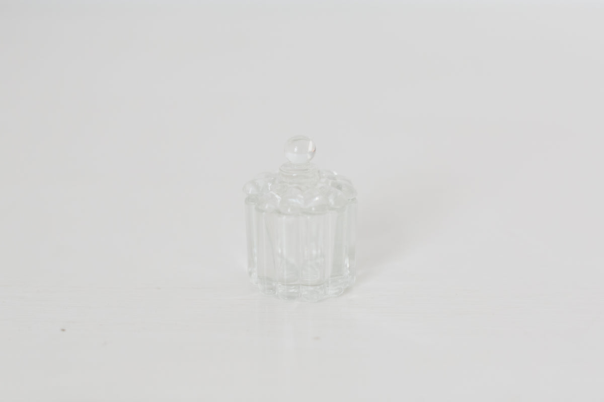 Vintage petit glass Heisey Crystolite Depression Glass Jar