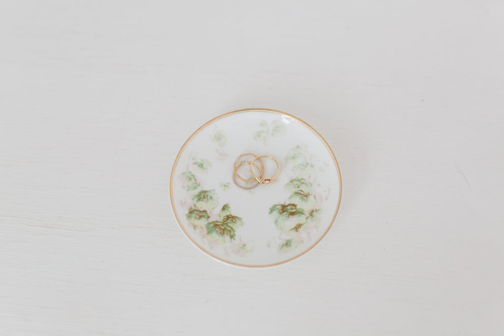 Antique Limoges French Porcelain Butter Pat, petit plate