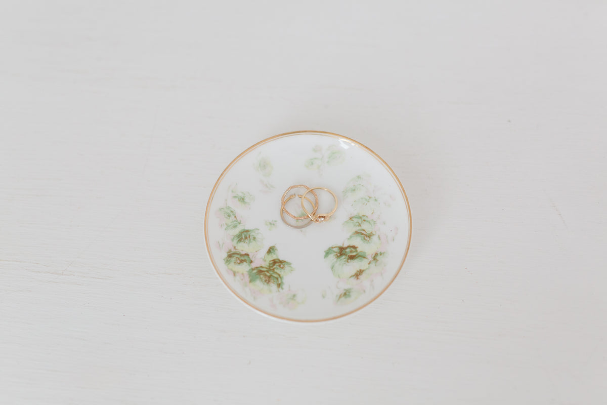 Antique Limoges French Porcelain Butter Pat, petit plate
