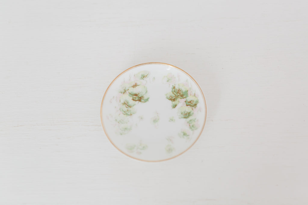 Antique Limoges French Porcelain Butter Pat, petit plate