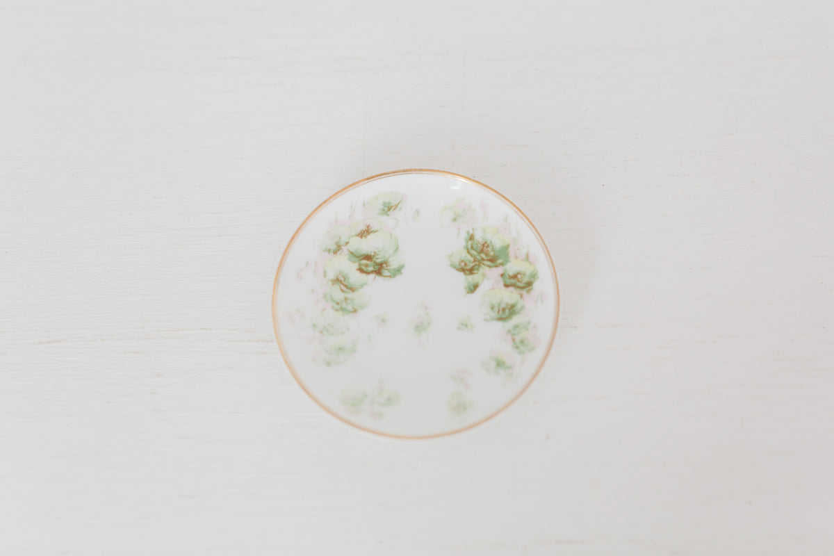 Antique Limoges French Porcelain Butter Pat, petit plate