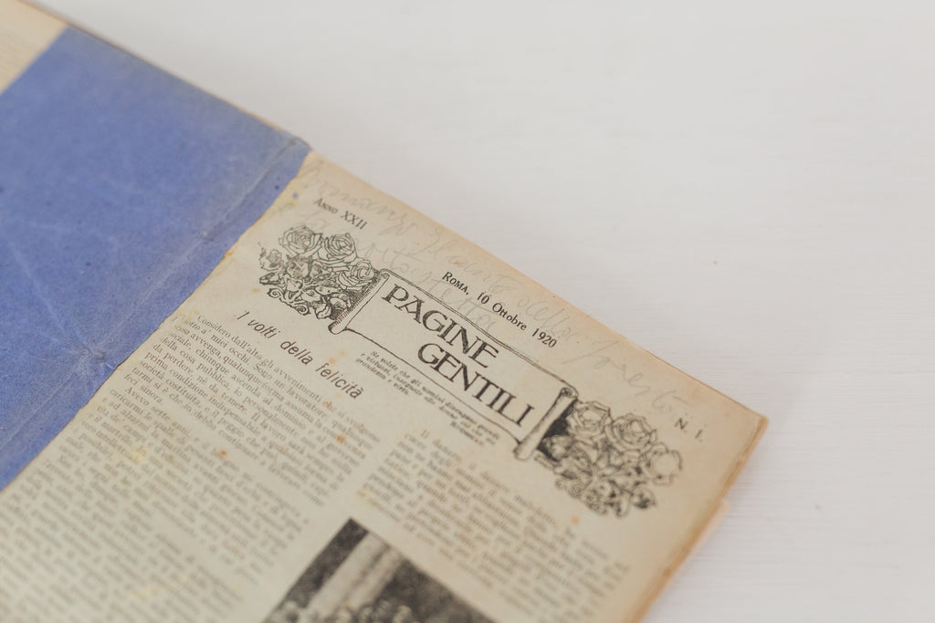 Large Vintage hardbound Italian book from the 1920s