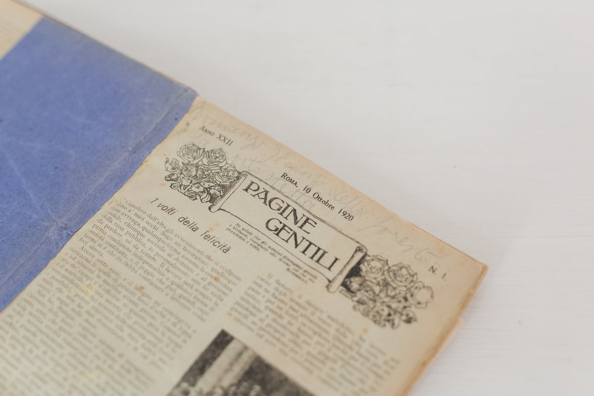 Large Vintage hardbound Italian book from the 1920s