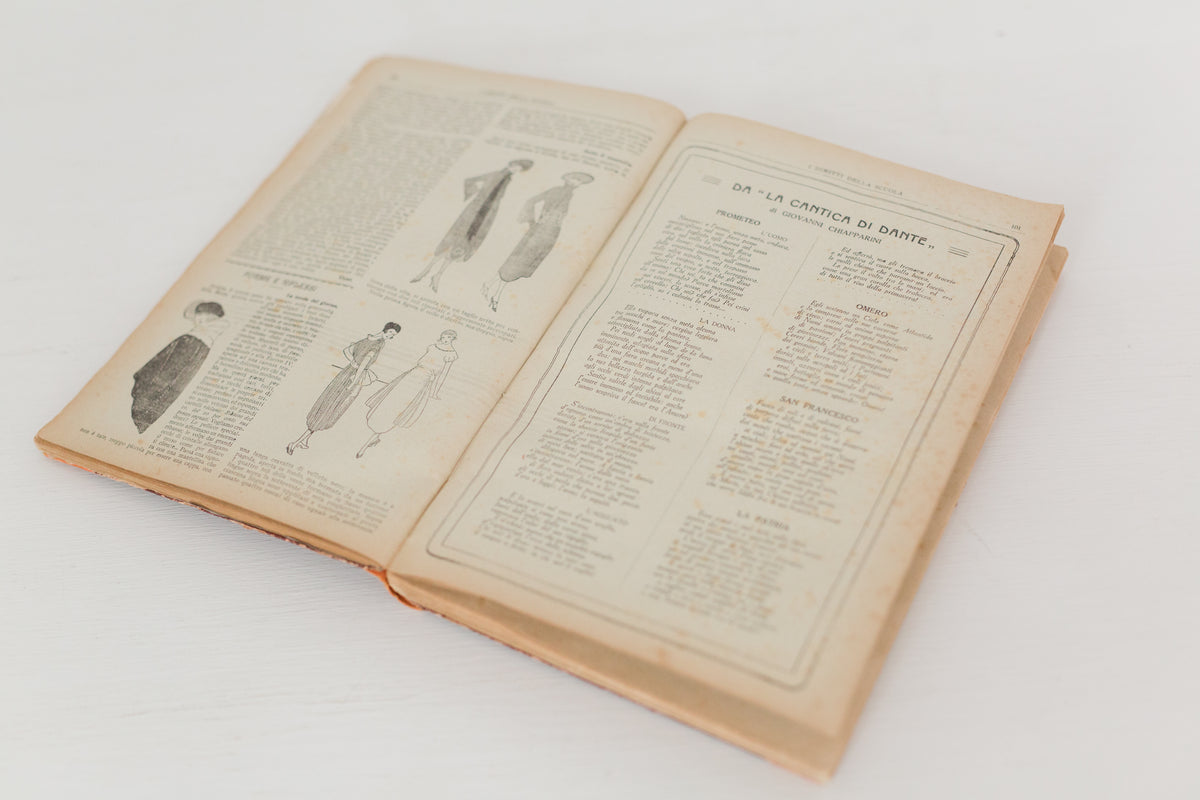 Large Vintage hardbound Italian book from the 1920s