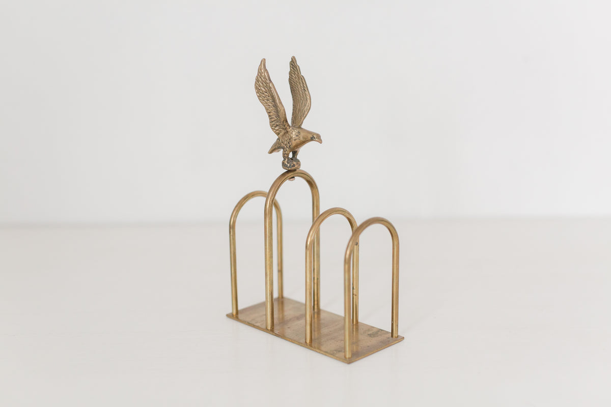 Vintage brass letter holder