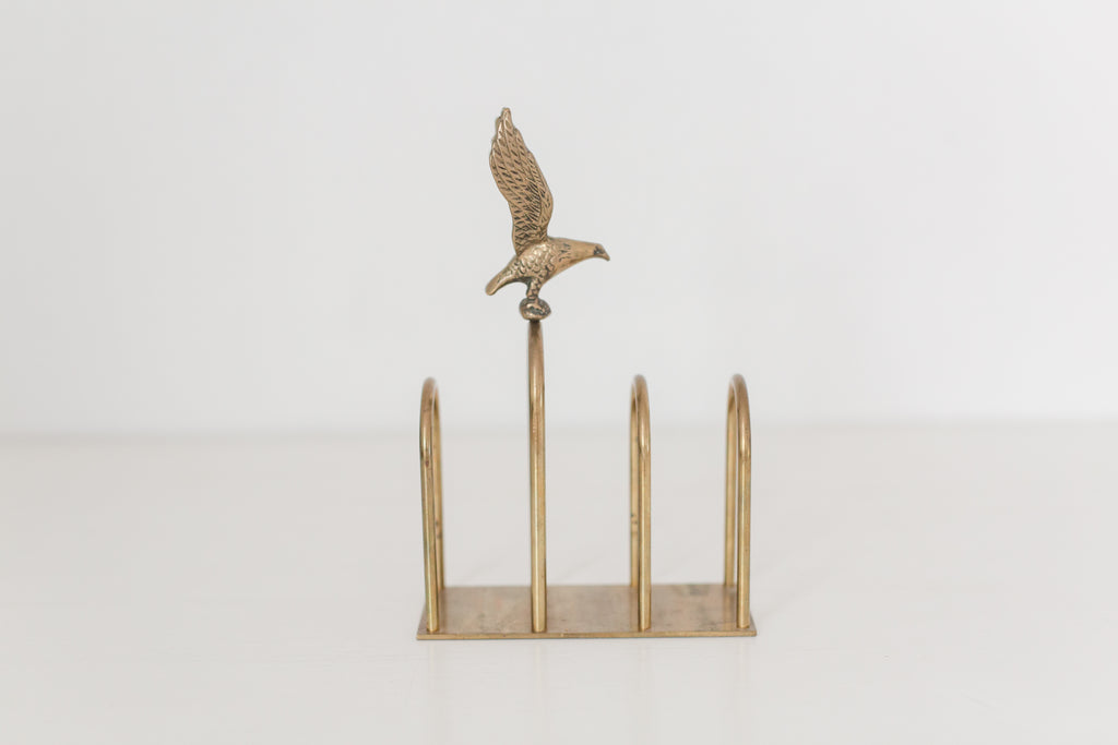Vintage brass letter holder