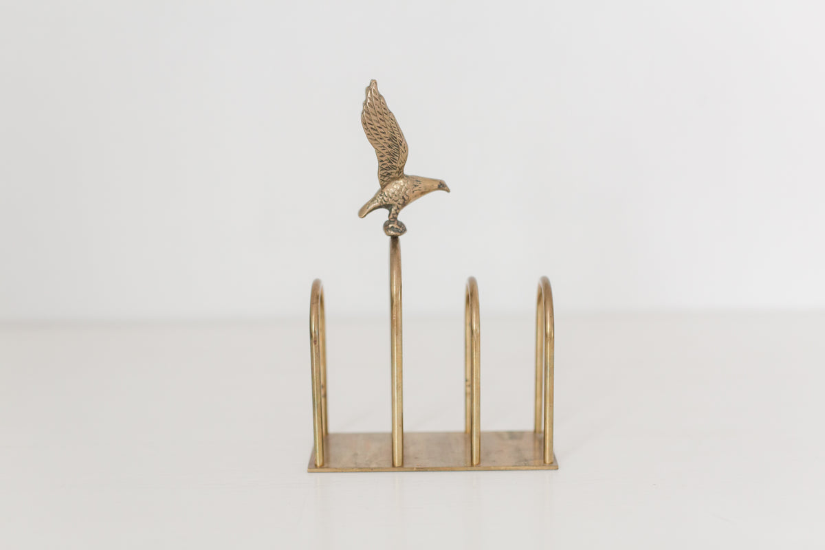 Vintage brass letter holder