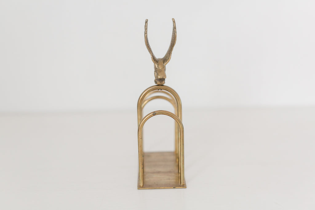 Vintage brass letter holder