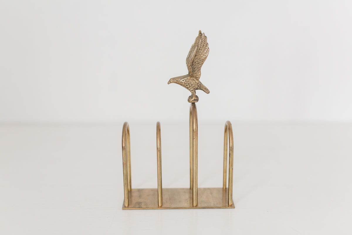 Vintage brass letter holder
