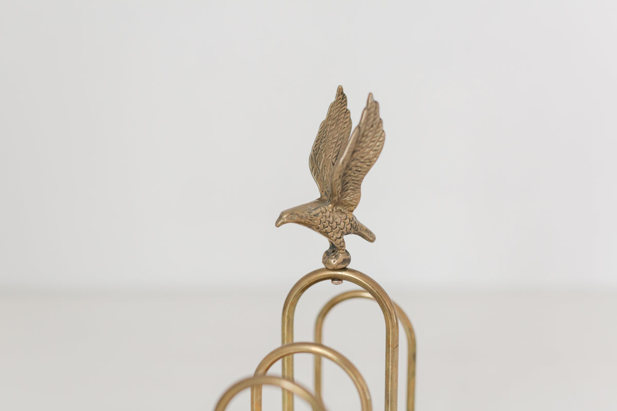 Vintage brass letter holder