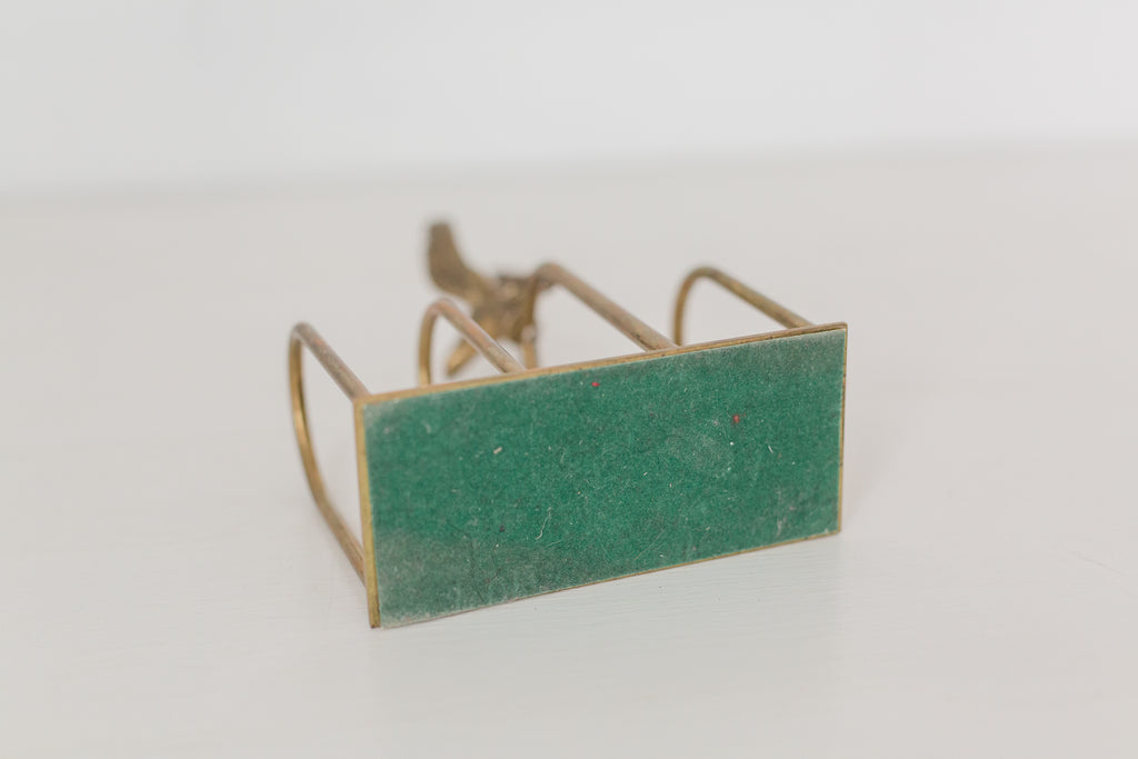 Vintage brass letter holder