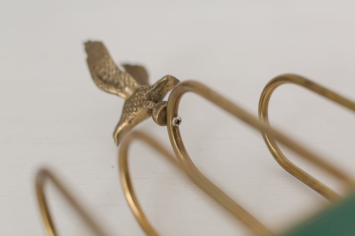 Vintage brass letter holder