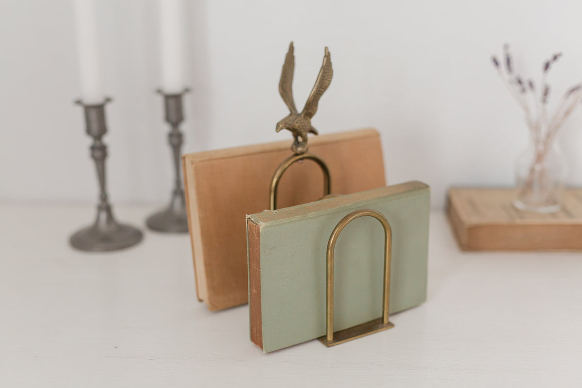 Vintage brass letter holder