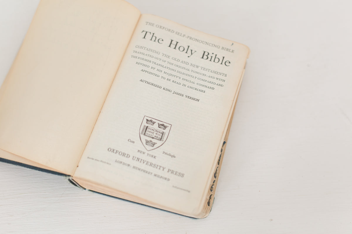 Vintage hardbound bible from the 1940s