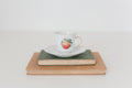 Vintage German Tea Cup and Saucer Set with Fruit Design