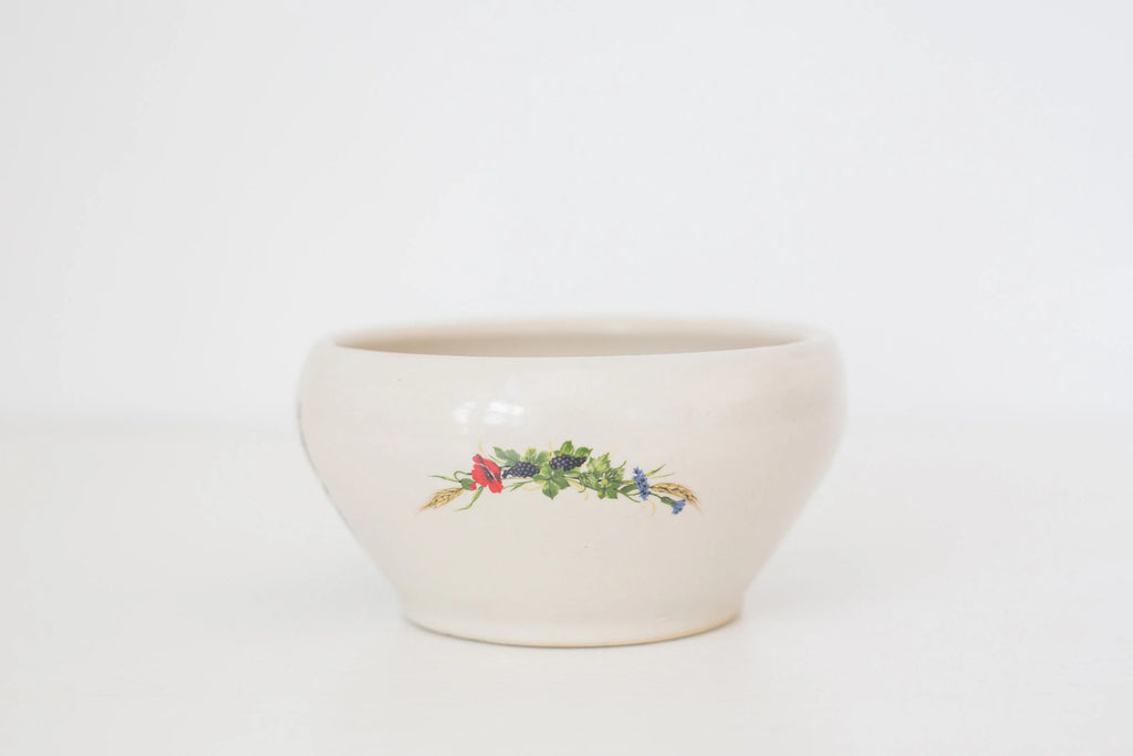 Vintage French ceramic bowl with Riquewihr design by Anne Ehret