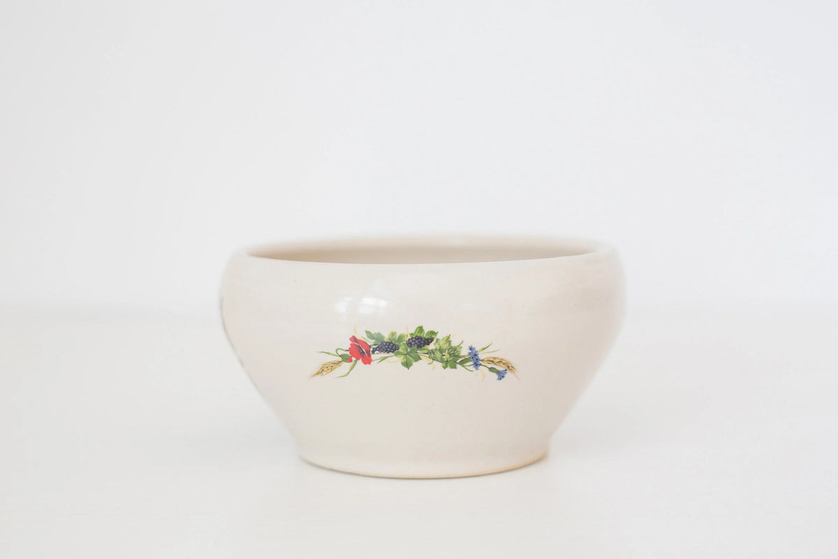 Vintage French ceramic bowl with Riquewihr design by Anne Ehret