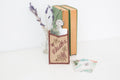 Vintage French fabric business card holder