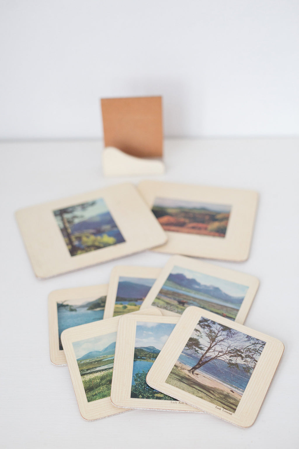 Set of 8 vintage Scottish Trivets, coasters, hot plates