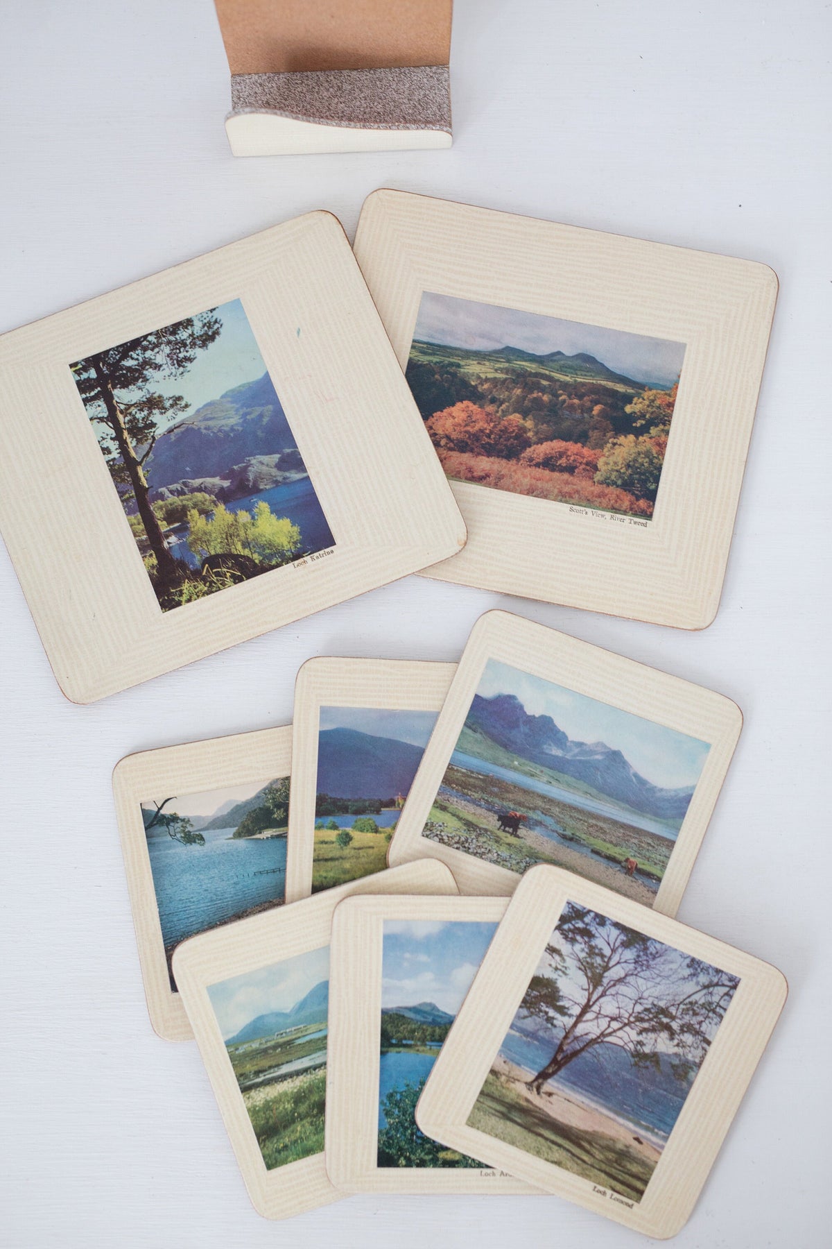 Set of 8 vintage Scottish Trivets, coasters, hot plates