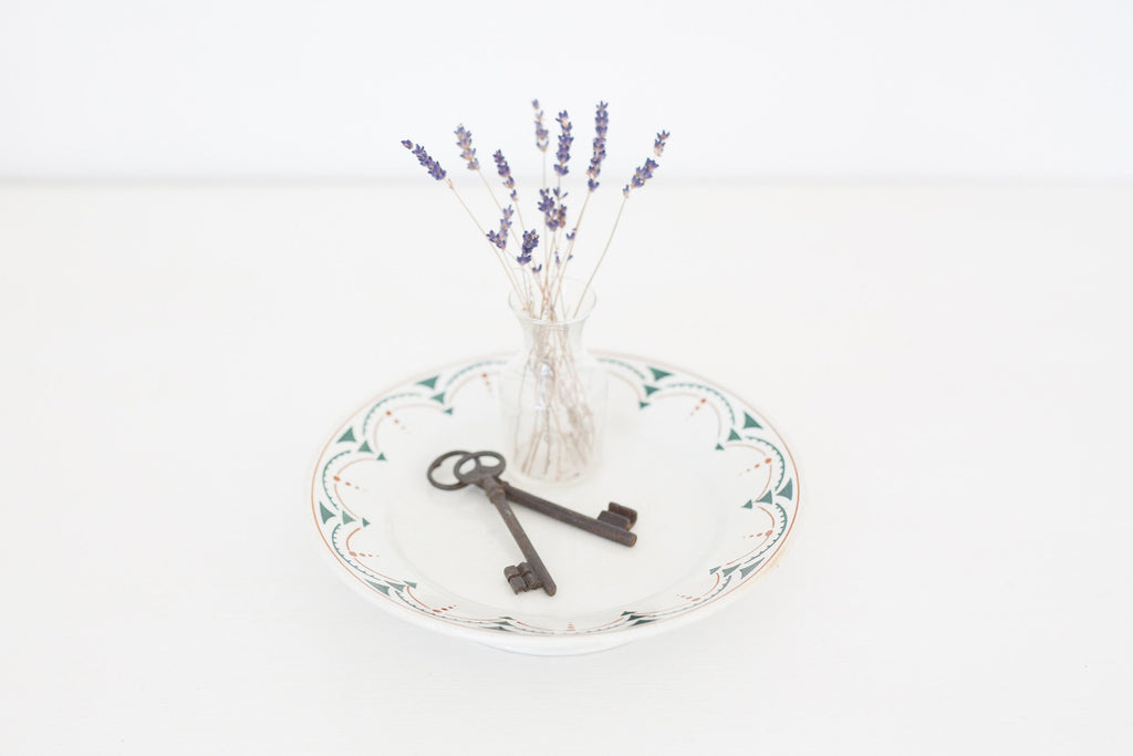 Vintage French ceramic dessert, cake stand
