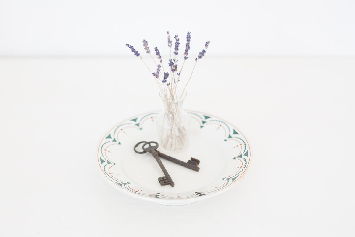 Vintage French ceramic dessert, cake stand