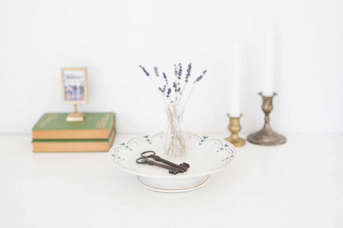 Vintage French ceramic dessert, cake stand