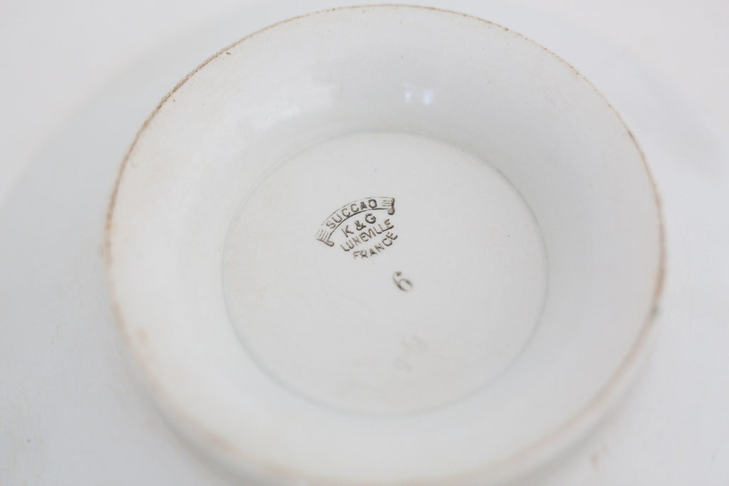 Vintage French ceramic dessert, cake stand