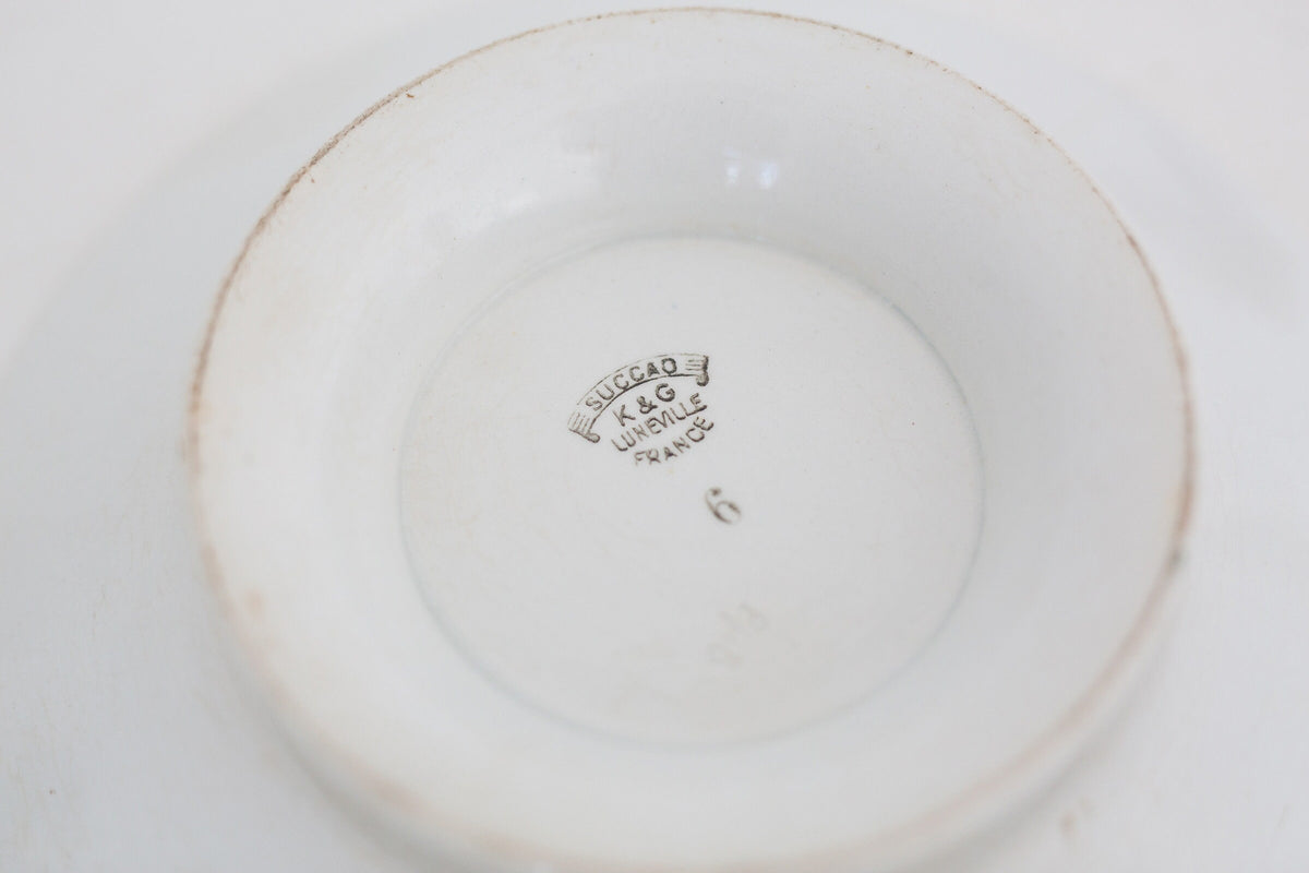 Vintage French ceramic dessert, cake stand