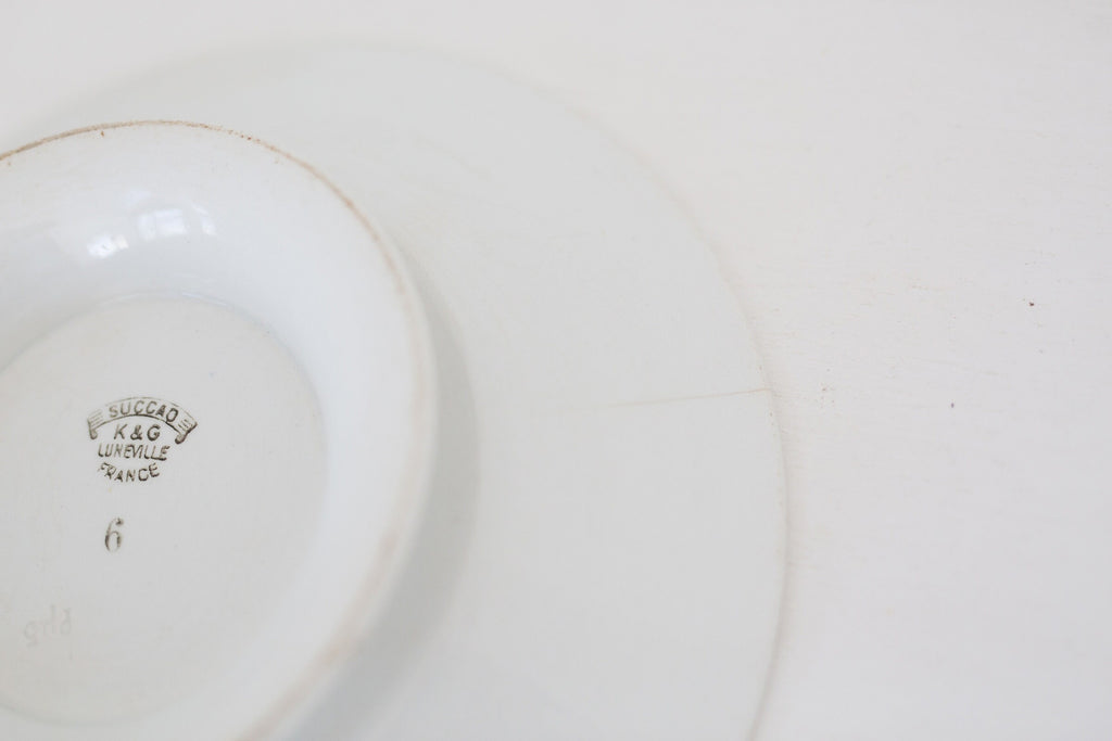 Vintage French ceramic dessert, cake stand