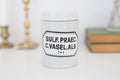 Vintage vaseline lidded jar, apothecary jar