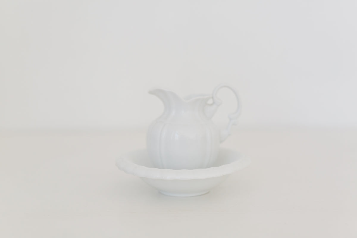 Vintage petit Kaldun & Bogle pitcher with bowl