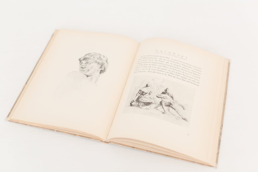 Vintage 1925 German book "Max Klinger Gedanken Und Bider"