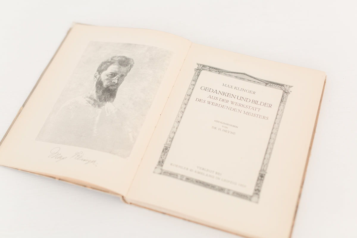 Vintage 1925 German book "Max Klinger Gedanken Und Bider"