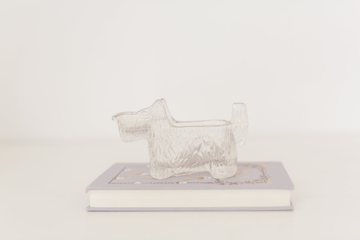 Vintage petite crystal Scottish dog creamer