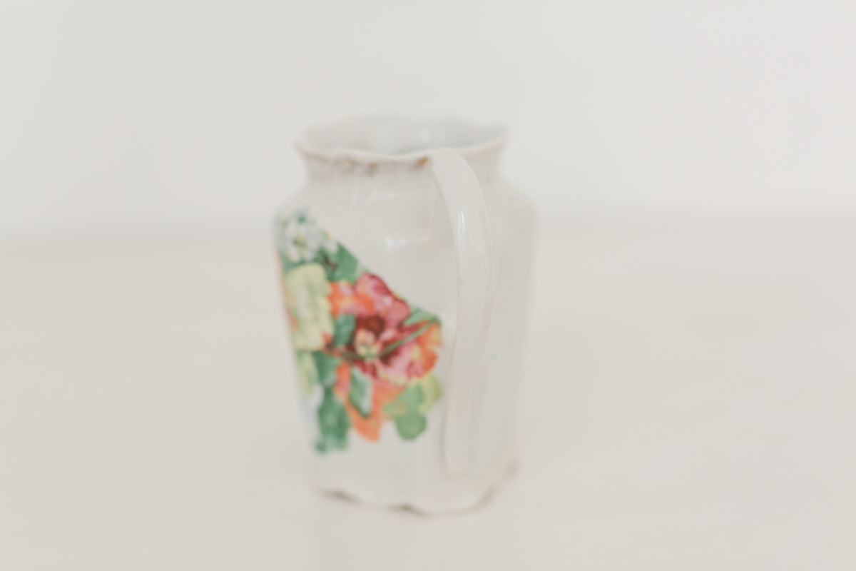 Vintage floral pitcher/vase