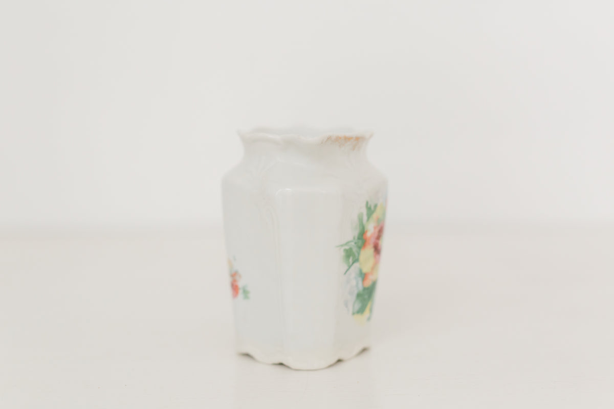 Vintage floral pitcher/vase