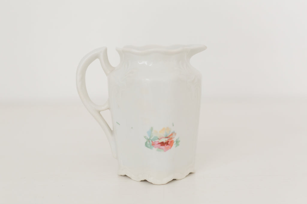 Vintage floral pitcher/vase