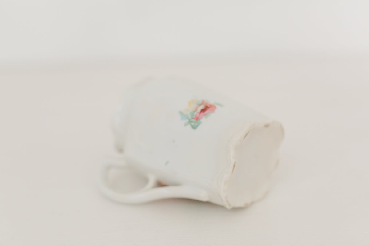 Vintage floral pitcher/vase