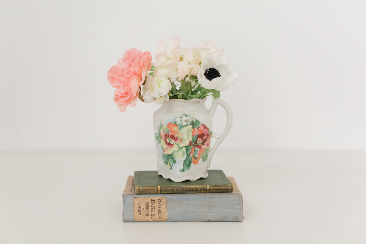 Vintage floral pitcher/vase