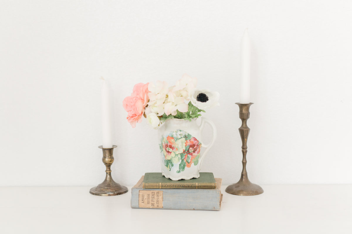 Vintage floral pitcher/vase
