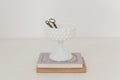 Vintage milk glass pedestal bowl