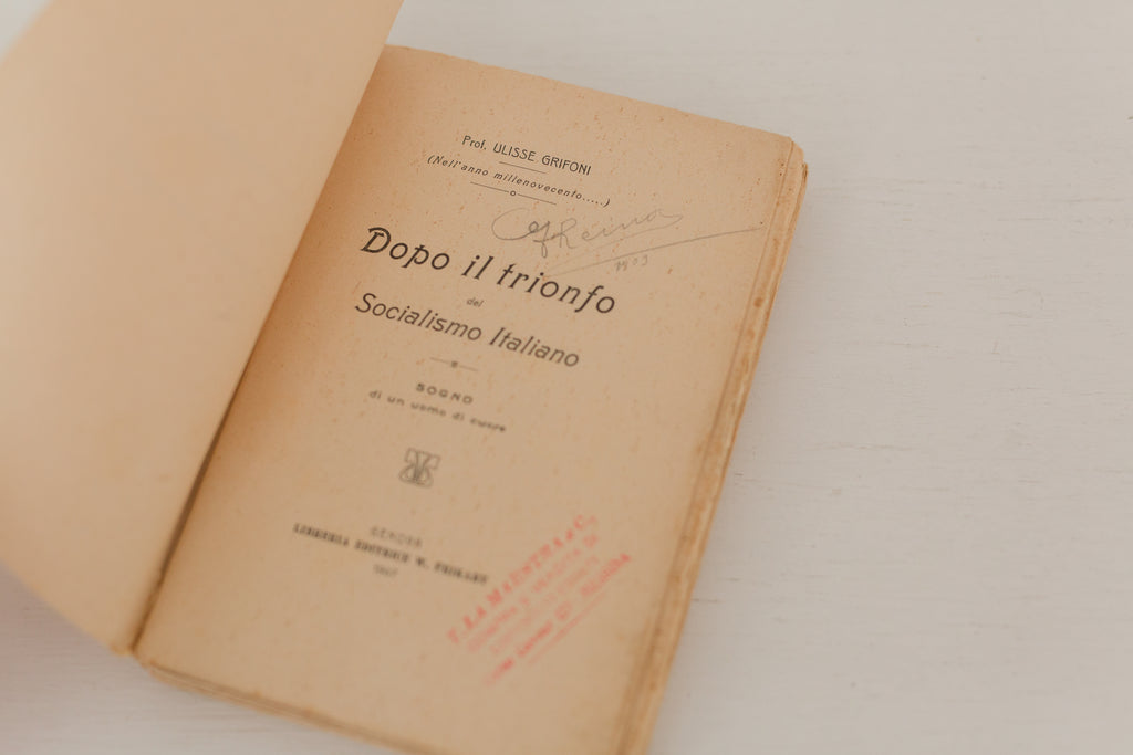 Vintage 1907 Italian book