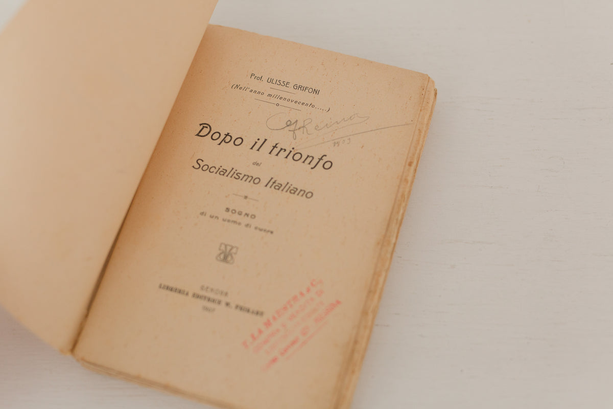 Vintage 1907 Italian book