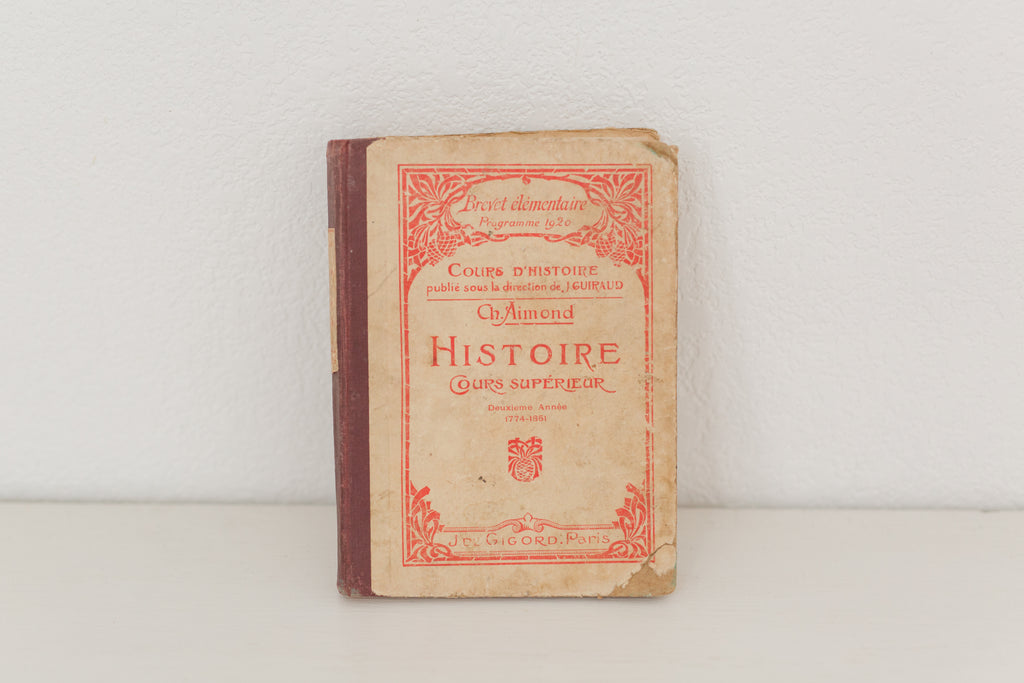 Vintage 1928 French history book