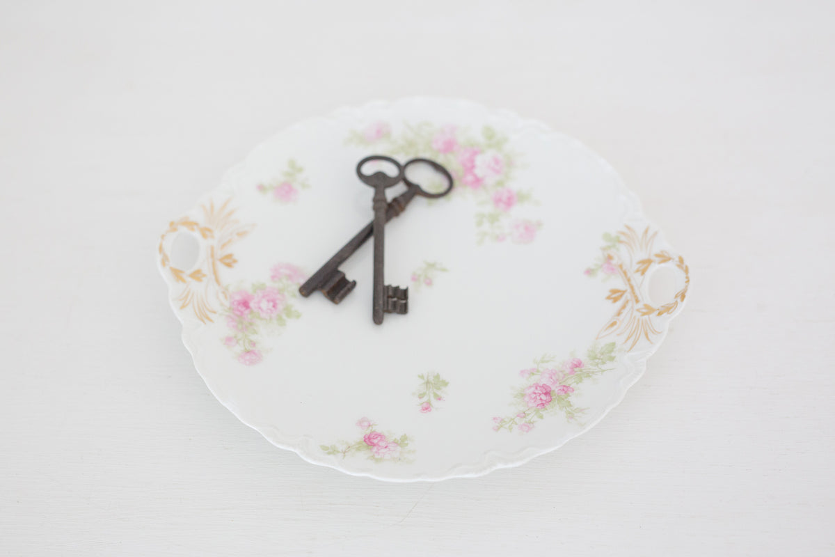 Small Vintage Haviland French plate, Small Serving Plate with handles