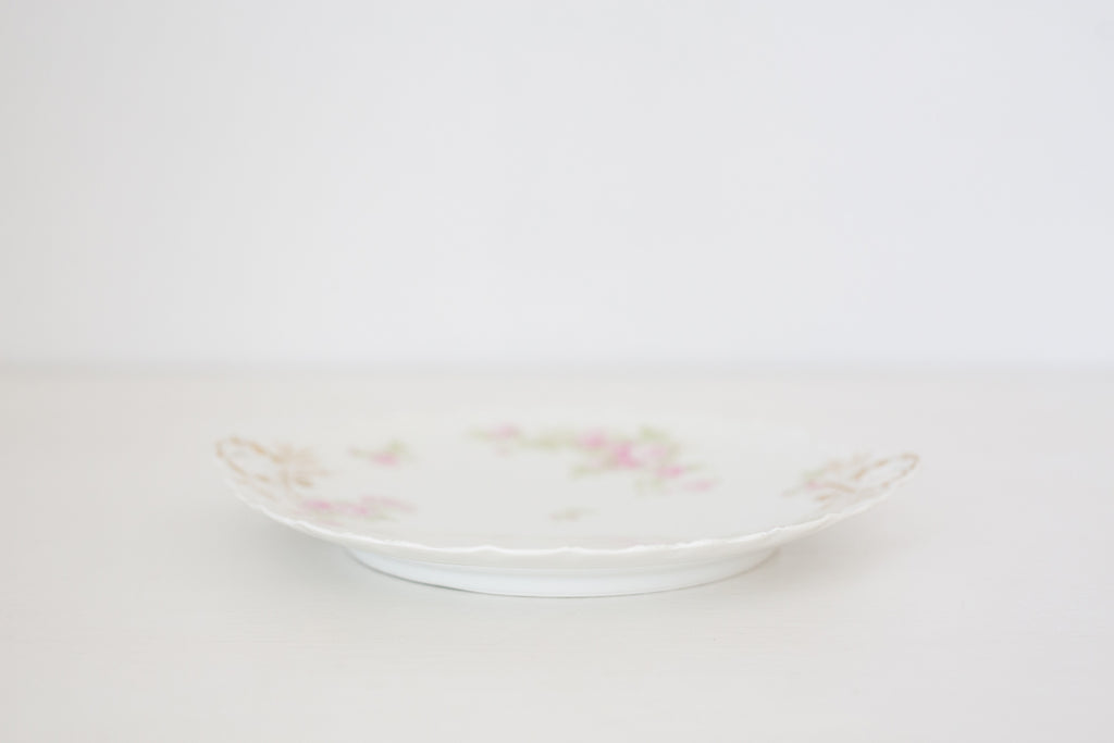 Small Vintage Haviland French plate, Small Serving Plate with handles
